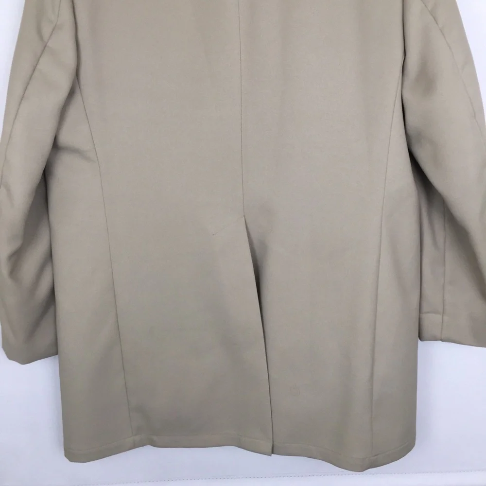 Vintage Faux Fur Trim Coat Jacket by Campus Studio One Beige Men’s Size 46 XL
